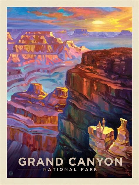 Grand Canyon National Park Sunset Kc Anderson Design Group Vintage