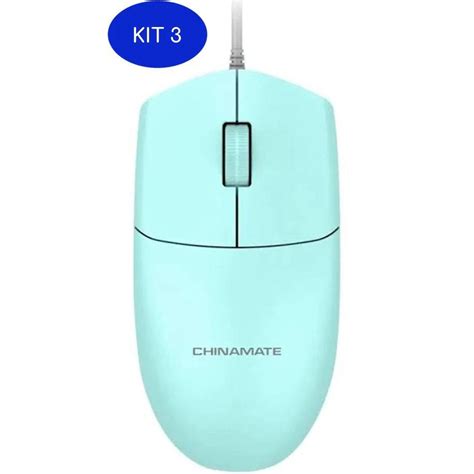 Kit Mouse Office Cm Fio Verde Chinamate Submarino