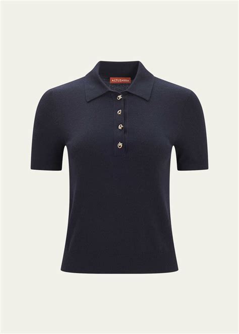 Altuzarra Nemo Polo Short Sleeve Wool Sweater Bergdorf Goodman