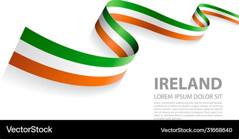 Banner with ireland flag colors Royalty Free Vector Image