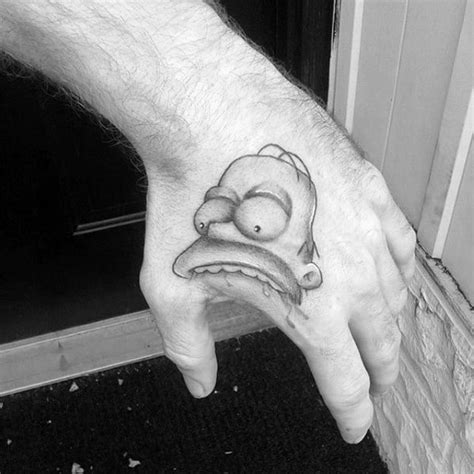 50 Homer Simpson Tattoo Designs For Men - The Simpsons Ink Ideas