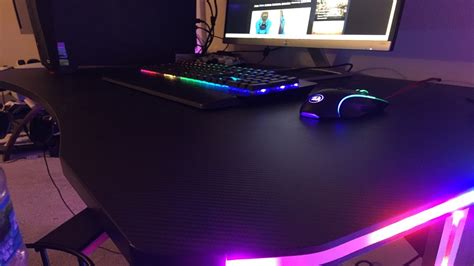 E Win 2 0 Edition Rgb Gaming Desk Review Sturdy Stylish And A Cut Above The Rest — Gametyrant