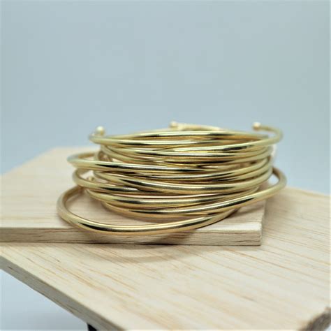 Bohostackbanglebraceletbrass Banglesbrass Braceletsboho Etsy