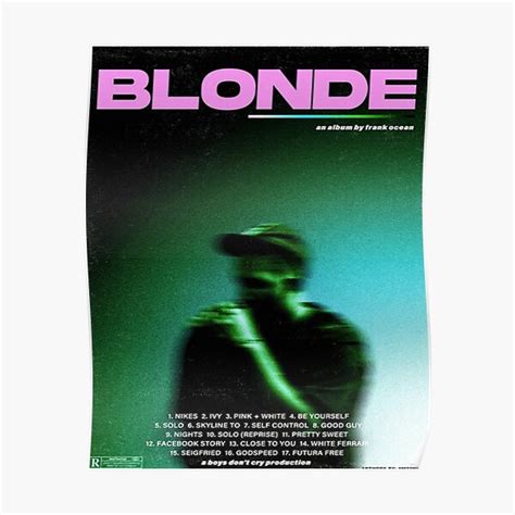 "Frank Ocean Blonde" Poster for Sale by vernakey | Redbubble