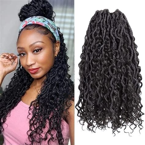 Buy Aeagoo Goddess Locs Crochet Hair Curly Wavy Crochet Braids New Faux