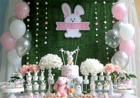 Rabbit Themed Birthday Party CatchMyParty Combined Birthday