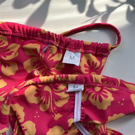 Tropical Floral Bikini Set Thrifted It And It Had Depop