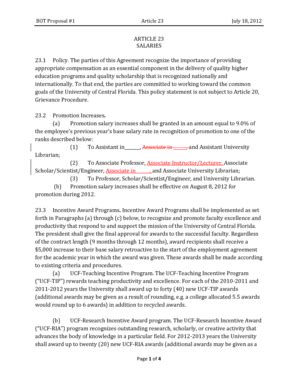 Fillable Online Collectivebargaining Ucf Proposal