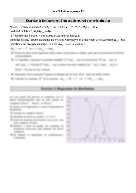 Solution Chimie Complexation Et Oxred Colle Studypool