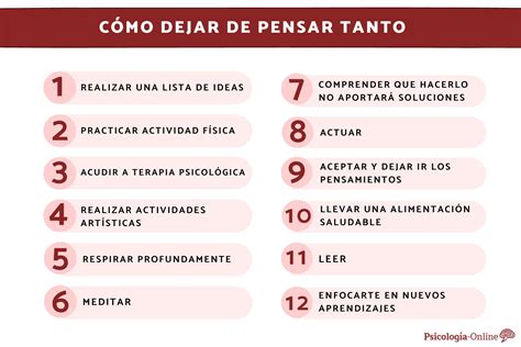 C Mo Dejar De Pensar Tanto Consejos