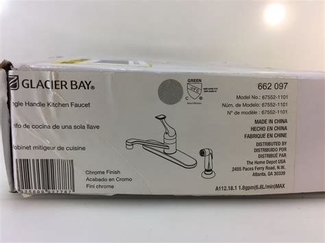 Glacier Bay 67552 1101 Standard Kitchen Faucet W White Side Sprayer C Nt Electronics Llc