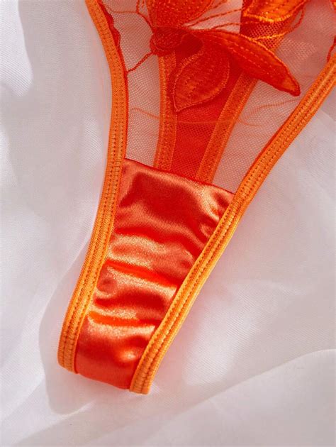 Conjunto De Lingerie Sexy E Transparente Bordado Para Mulheres