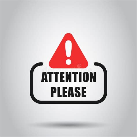 Attention Please Sign Icon In Comic Style Warning Information Vector