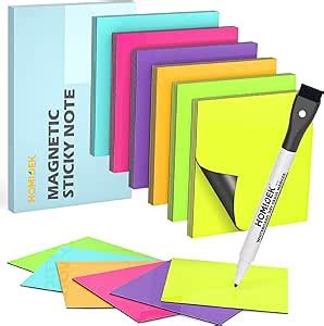 Amazon HOMiDEK Reusable Magnetic Sticky Notes 30 Pack 3x3 In