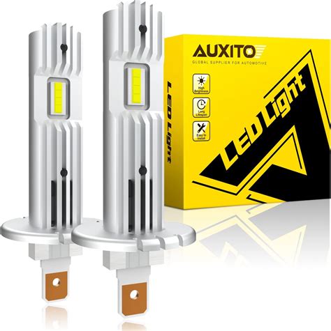 AUXITO 2024 Upgraded H1 LED Headlight Bulb 6500K White 1 1 Mini Size