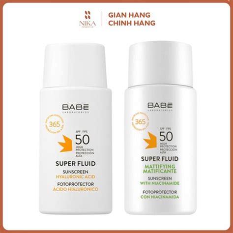 Kem chống nắng BABE Super Fluid Sunscream SPF ml Nika Cosmetics