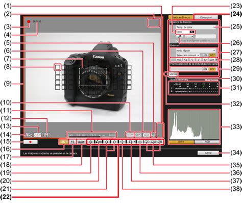 Canon Manual Del Producto EOS Utility Funciones De La Ventana De