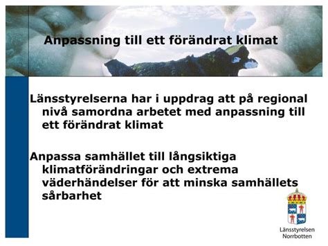 Ppt Anpassning Till Ett F R Ndrat Klimat Powerpoint Presentation