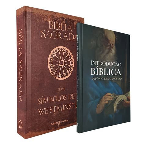 Kit 2 Livros Bíblia Sagrada NVI Símbolos de Fé Westminster