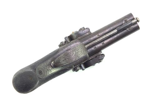 Four Barrel Flintlock Volley Pistol By W Smith Very Rare Sn 8897