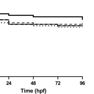 Representative optical images of zebrafish larvae at 96 hpf after ... 