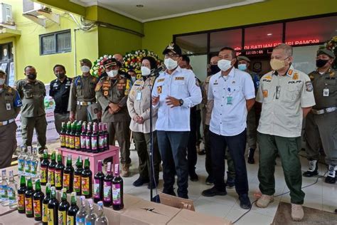 Operasi Pekat Maung 2022 Polda Banten Musnahkan Minuman Keras Dan