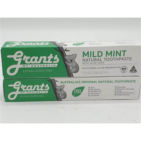 Grants Mild Mint Natural Toothpaste 110g European Grocery Store