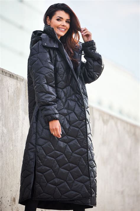 Γυναικείο μακρύ καπιτονέ oversized παλτό A537 - Limoda.gr