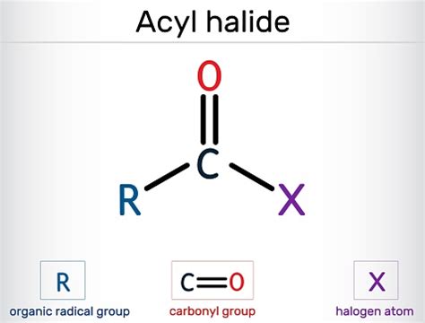 Acyl Halide Acid Halide Rcox Molecule It Is Chemical Compound With ...