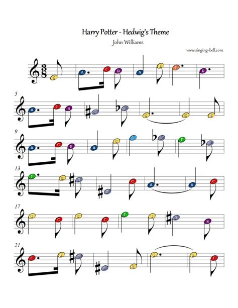 harry potter theme notes