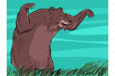 Brown Bear Is A Cartoon Character A Vector Graphics ~ Creative Market