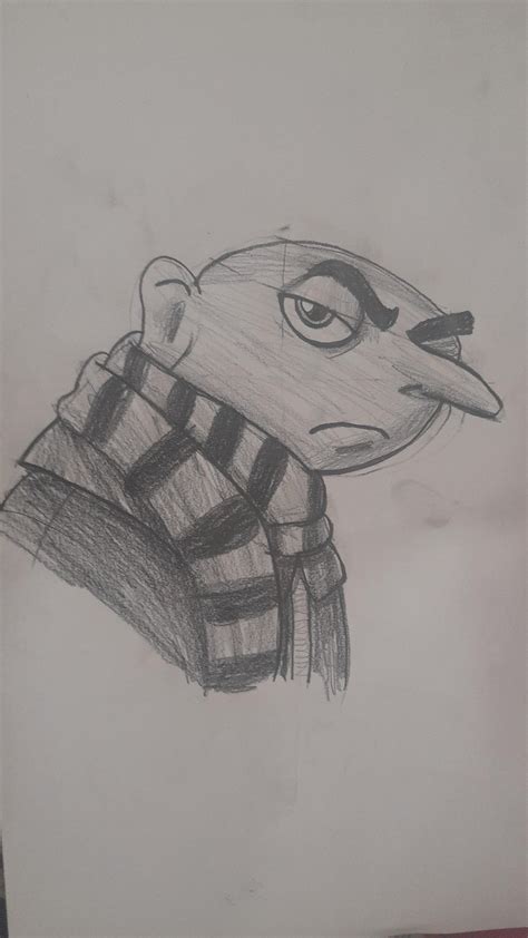 My sketch of Gru : r/drawing