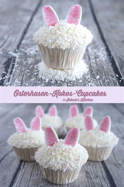 Supersaftige Osterhasen Kokos Cupcakes Schnin S Kitchen Kokos