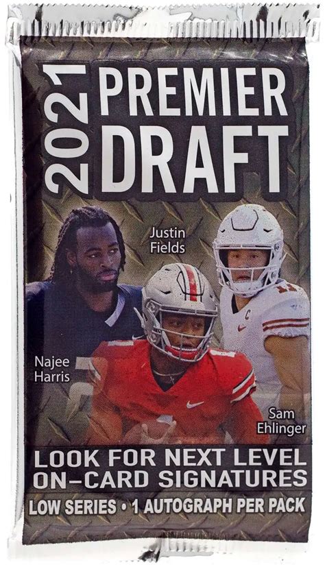 NFL 2021 Premier Draft Low Series Football Trading Card HOBBY Pack 7