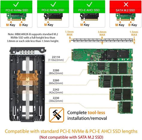 Icy Dock Bay M Pcie Nvme Ssd Mobile Rack For External