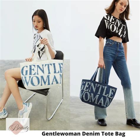 Gentlewoman Denim Tote Bag Shopee Malaysia