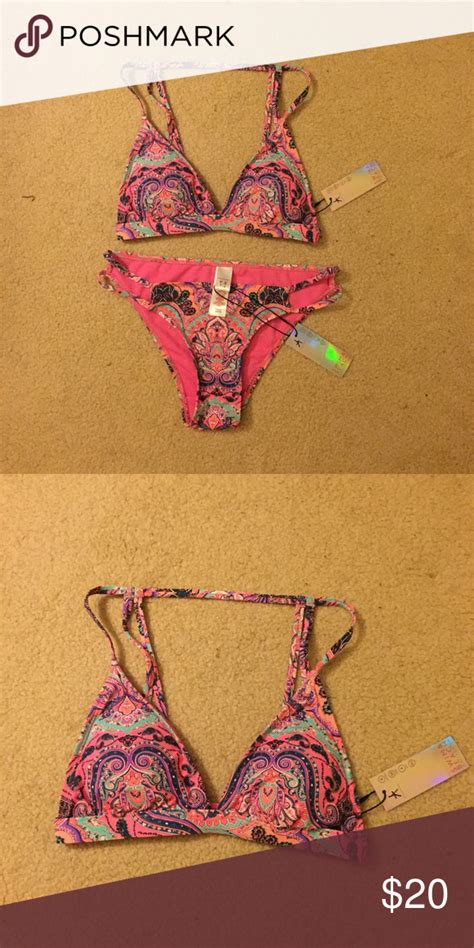 Pink Paisley Print Bikini Set Printed Bikini Sets Bikinis Bikini Set