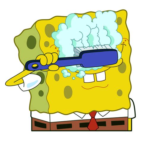 SpongeBob Washing Eyes Sticker - Sticker Mania