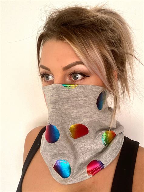 Neck Gaiter Cotton Gator Face Covering Headband Bandana Etsy