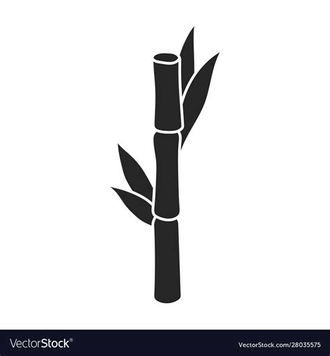 Stem Sugar Cane Iconblack Icon Royalty Free Vector Image