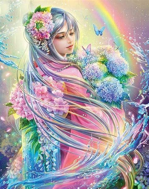 Diy 5d Diamond Painting Kit Anime Beauty Crystal Embroidery Cross