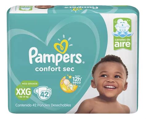 Pañal Pampers Confort Sec Xxg 42 Unidades Cuotas Sin Interés