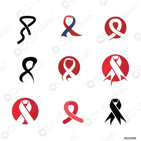 HIV AIDS icon set logo design vector - stock vector 6242386 | Crushpixel