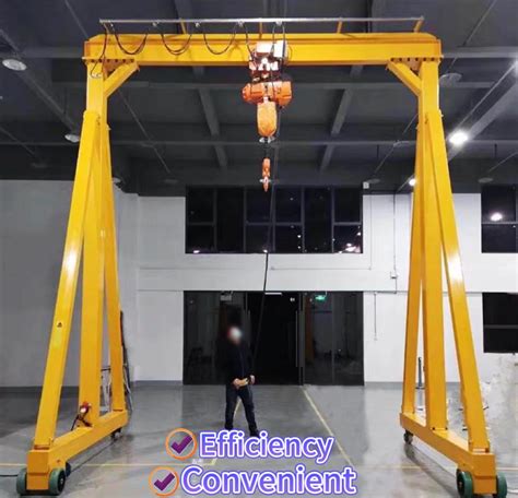 Warehouse Adjustable Portable Mobile Gantry Crane 1 Ton 2 Ton 3 Ton 5