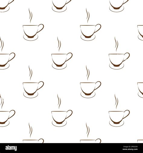 Hot Coffee Cup Background Vektor Illustration Stock Vector Image Art Alamy