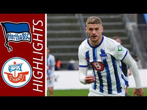 Hertha Bsc Gegen F C Hansa Rostock Highlights Bundesliga Round