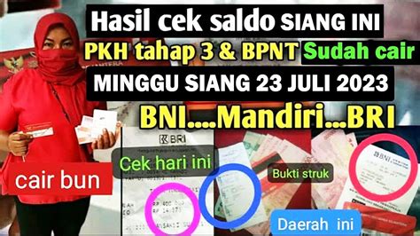 PKH Hari Ini Cek Saldo PKH Tahap 3 BPNT Siang Ini Tanggal 23 Juli