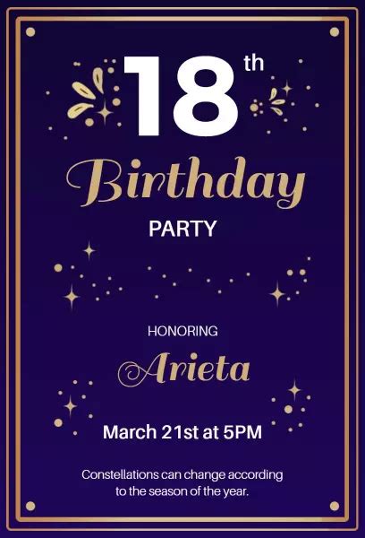 Free Th Birthday Invitation Templates Photoadking