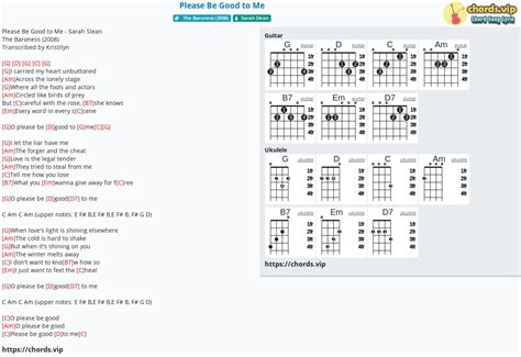 Chord: Please Be Good to Me - tab, song lyric, sheet, guitar, ukulele ...