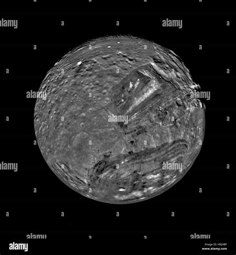 Miranda, Uranus Moon, Voyager 2 Image Stock Photo - Alamy